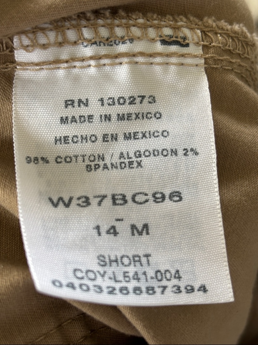 Riders by Lee Women’s Cotton Spandex Tan Flat Front Shorts 14 - Picture 5 of 7